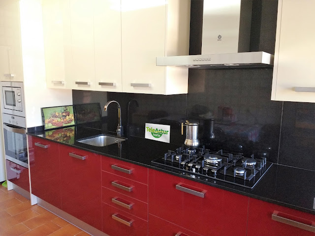 muebles de cocina, dos colores dos colores