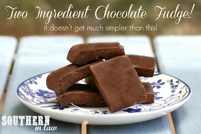 Simple Two Ingredient Chocolate Fudge Recipe