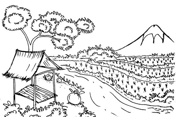 35 Gambar Mewarnai Pemandangan Pdf Terbaru Kumpulan Gambar Mewarnai