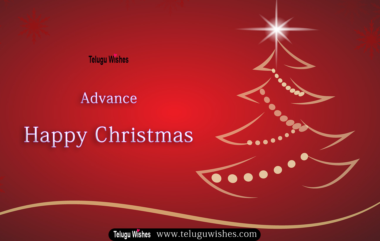 Advance Happy Christmas wishes Images in Telugu & English