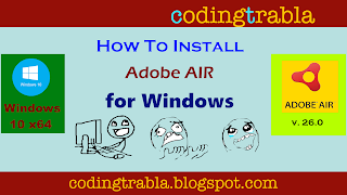 Install Adobe AIR v26 on Windows 10 x64