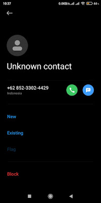 cara memblokir sms dari nomor tidak dikenal pada hp Xiaomi