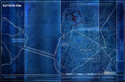 Batman Wallpaper Media: BATMAN ARKHAM CITY - BLUEPRINT MAP for Video Game