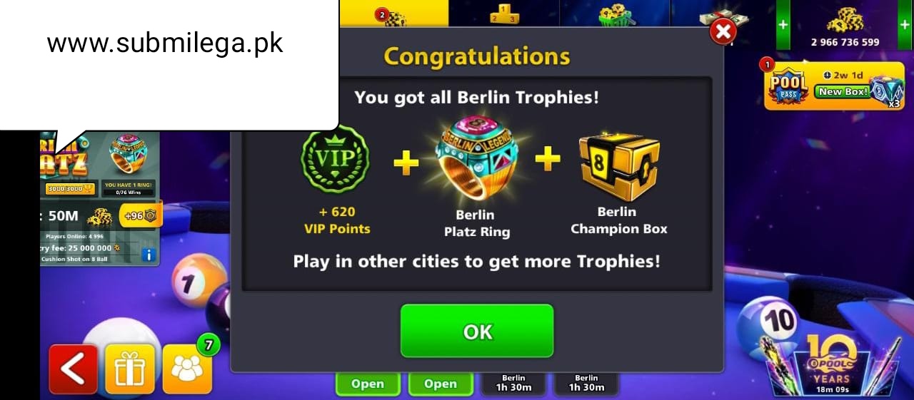 Berlin Ring ** 8 Ball Pool - Android Pc IOS - Legit and Fast