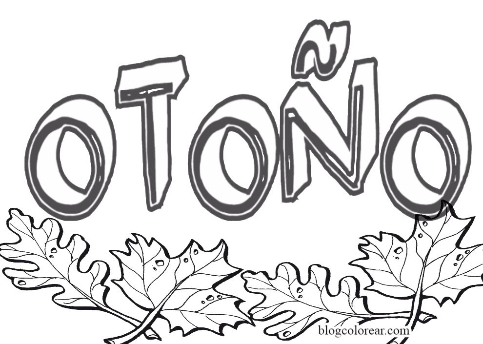 Dibujos de otoño para colorear - Colorear dibujos infantiles