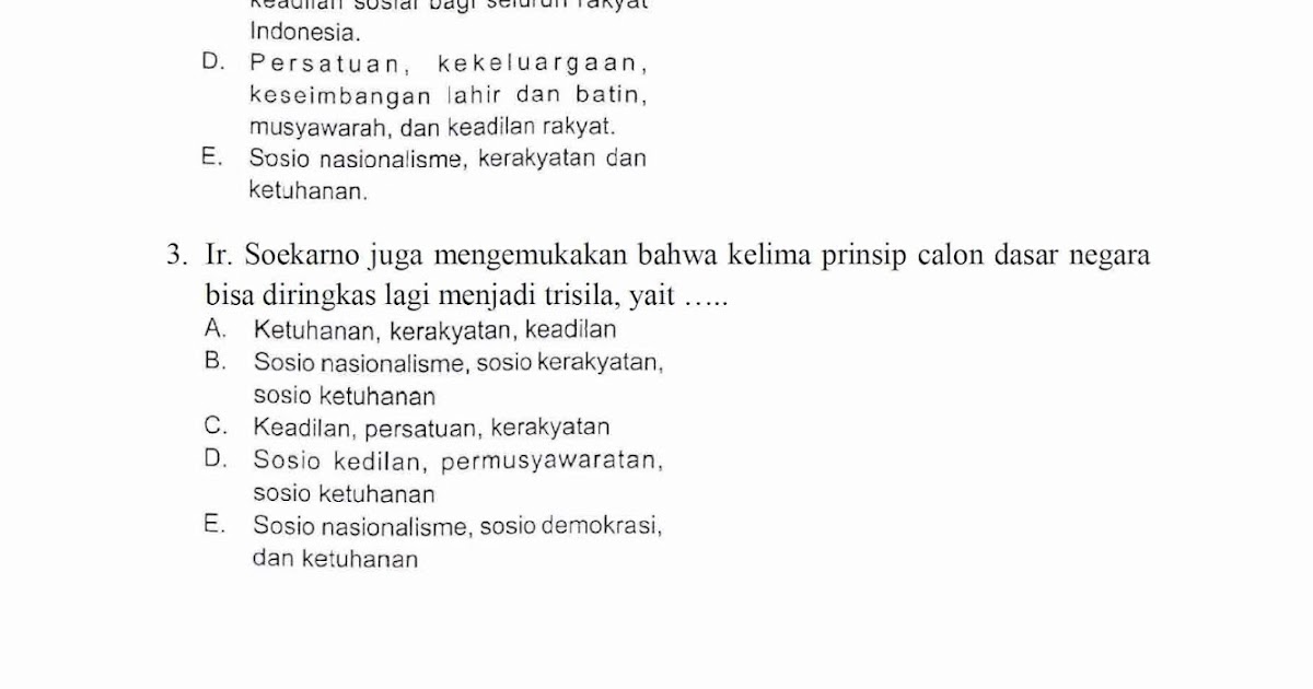 Tes Wawasan Kebangsaan Sekolah Kedinasan Kisi Kisi Soal Sekolah Kedinasan Tes Wawasan Kebangsaan Terbaru