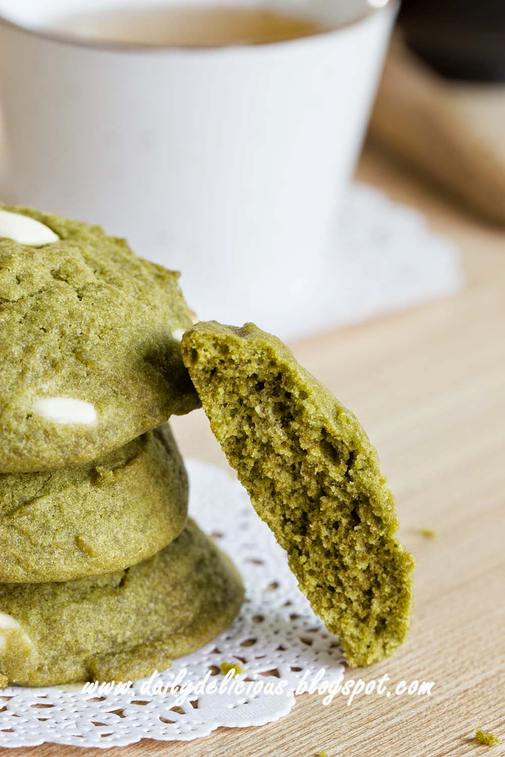 dailydelicious thai Green tea white chocolate cookies