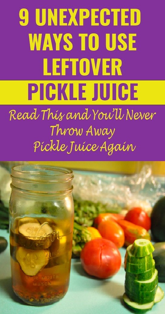 Once You Read This You WIll Never Throw Away Pickle Juice Again. Who