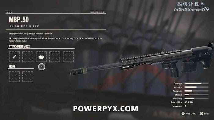 極地戰嚎 6 (Far Cry 6) 50BMG狙擊步槍取得方法
