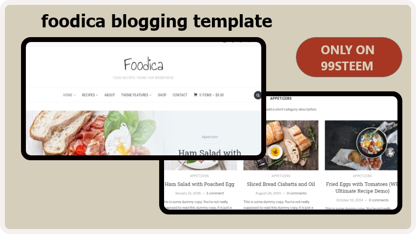 Foodica blogger template