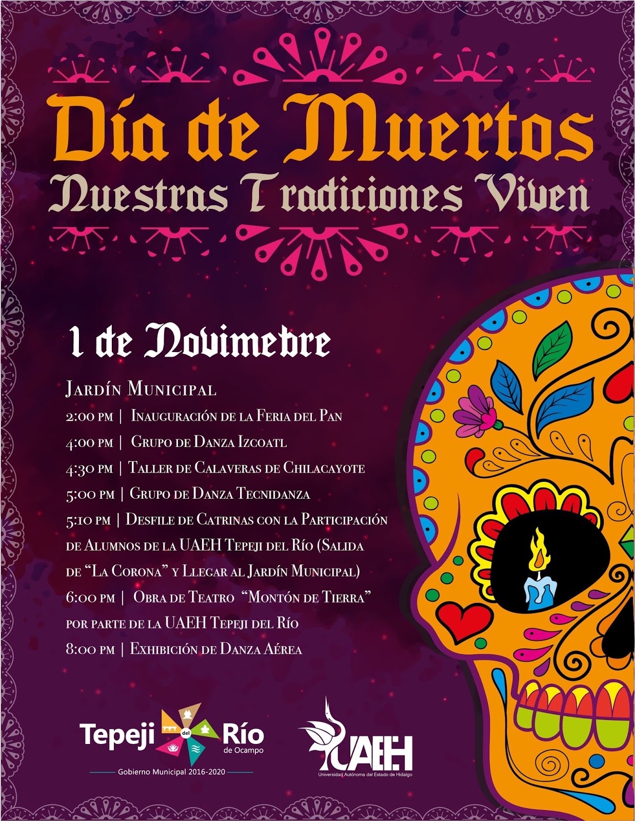 PULSO CONCURSO DE CALAVERAS LITERARIAS Y PROGRAMA DE DÍA DE MUERTOS EN