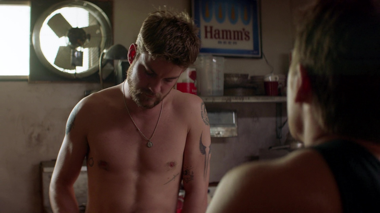 Jake Weary shirtless in Animal Kingdom 3-02 "In The Red" .