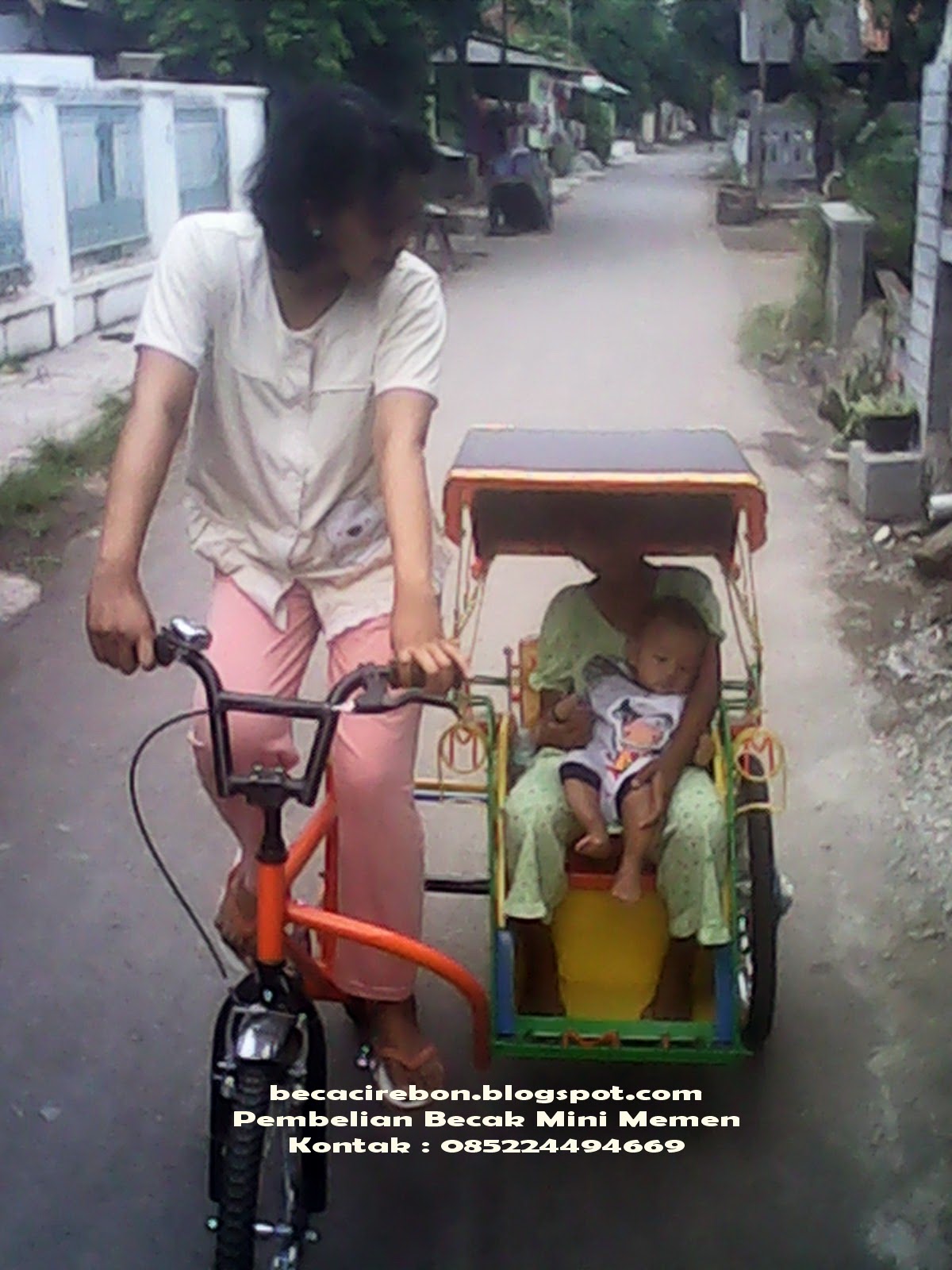 Becak Indonesia: Becak Setir Samping Untuk Anak-Anak Dan Dewasa