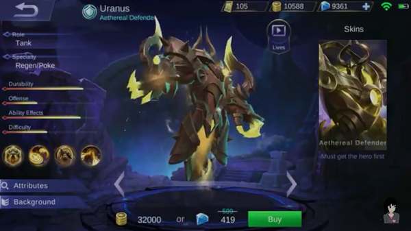 Uranus yaitu pahlawan terbaru Mobile Legend yang dikeluarkan oleh pihak Moonton Hero Baru Uranus Mobile Legend - Tank Dengan Infinity HP