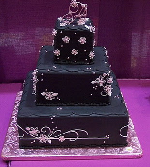 black wedding cake, black fondant, halloween wedding, halloween wedding cakes