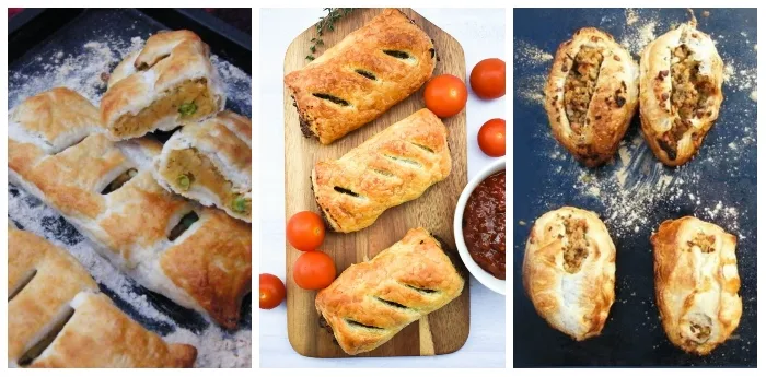 Sausages rolls and savoury pastries