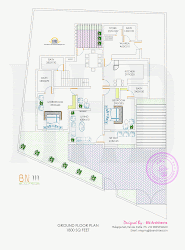plan floor bedroom modern feet plans ground included sq kerala gf