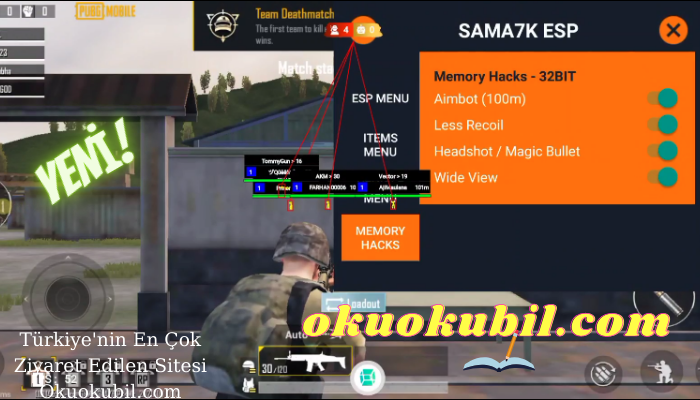 Pubg Mobile SAMA7K ESP 1.0 Menu Aimbot Hileli 2021