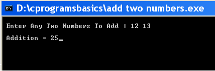 C Program To Add Two Numbers Using Functions/Pointer