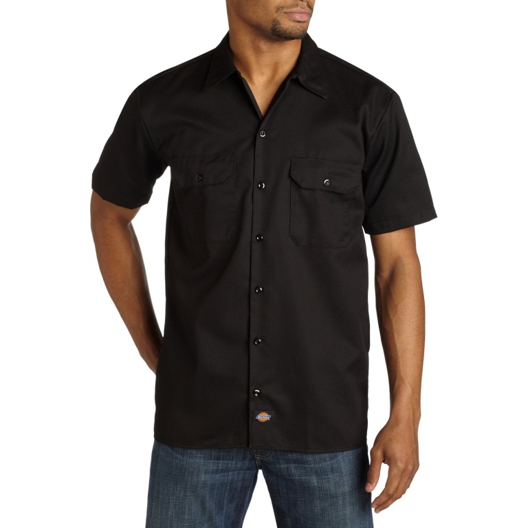 Men Dress Shirts: Dickies Men's Short Sleeve Work Shirt