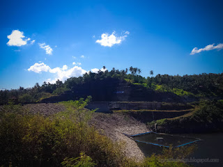 Natural Landscape Titab Ularan Dams Reservoir In The Clear Blue Sky On A Sunny Day North Bali Indonesia