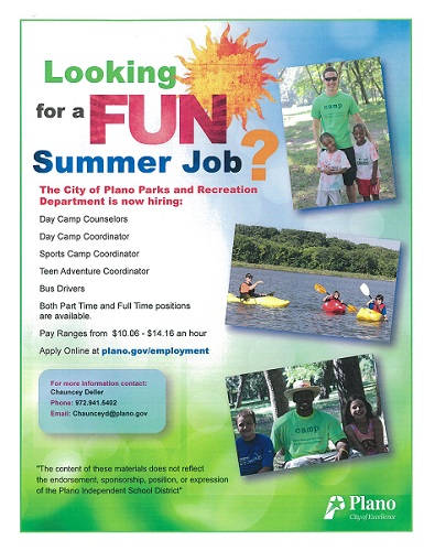 Plano High School Jobs New Job Lead City Of Plano Parks And Recreation Department Is Hiring