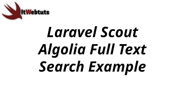 Laravel Scout Algolia Full Text Search Example 