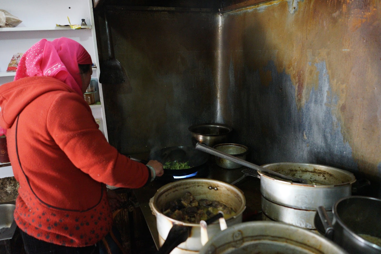 Odyssey to South of the Clouds...(p4) Yak meat for lunch!