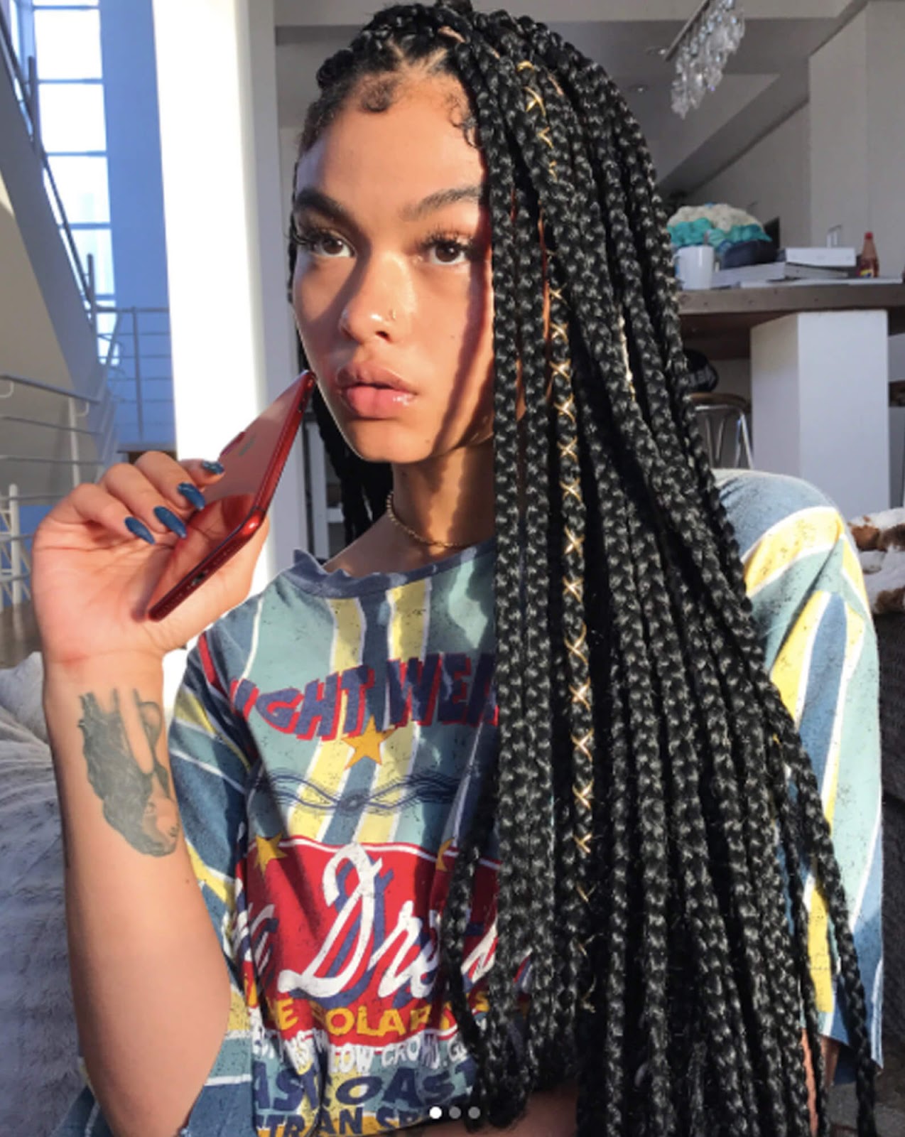 20 Latest Knotless Box Braids Styles Ponytails For African American