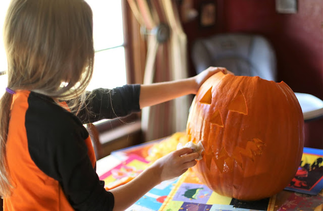 carving pumpkins