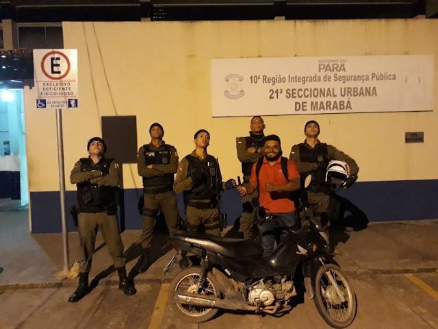 Moto Recuperada pela policia no bairro Liberdade, que estava com "MC LUPI"