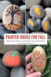 painted rock painting fall rocks easy pumpkin paint idea autumn designs tutorials tutorial ilovepaintedrocks check got looking canvas even step