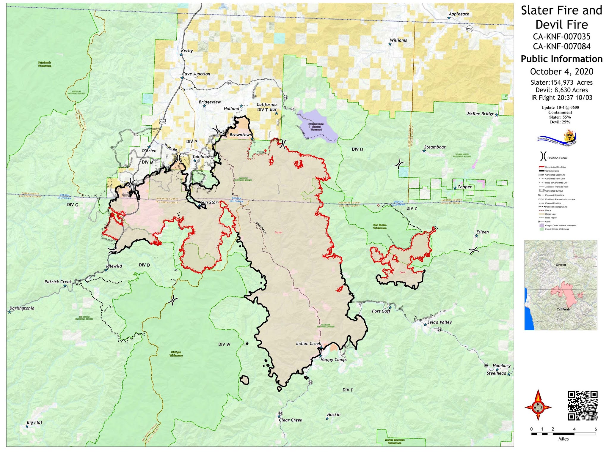 Southwest Oregon Wildfire Information Center: SLATER & DEVIL FIRE