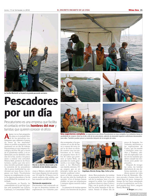 Excursiones en barcos de pesca en Mallorca con Pescaturismo