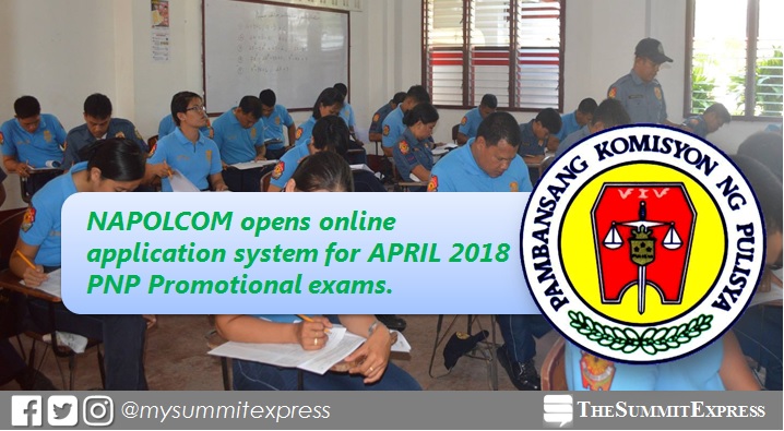 NAPOLCOM online application form OLEASS for April 2018 Promotional Exam