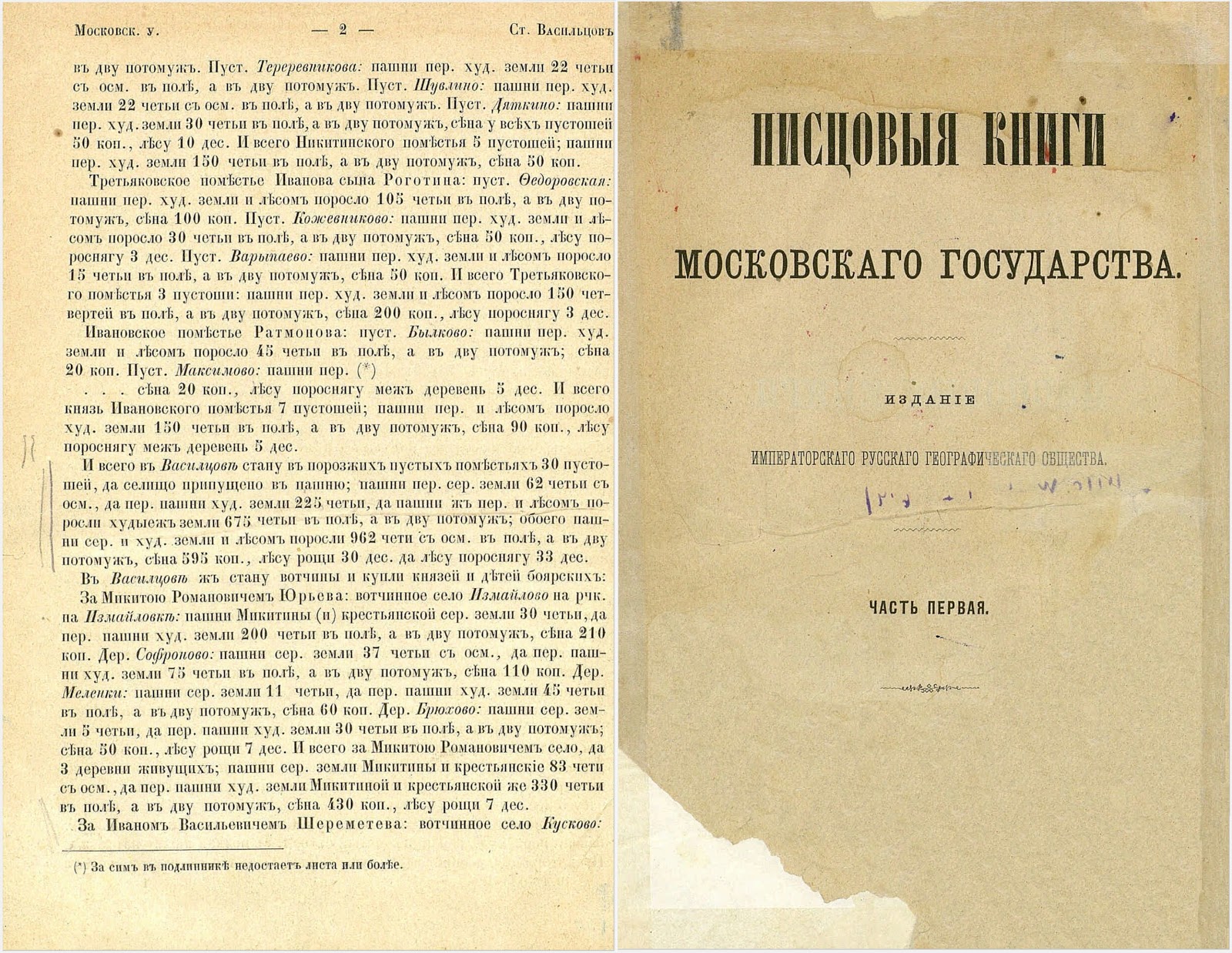 писцовая книга 16-17 века. писцовая книга 16-17 века. писцовые книги московского государства. 2. писцовыя книги московскаго государства ч.