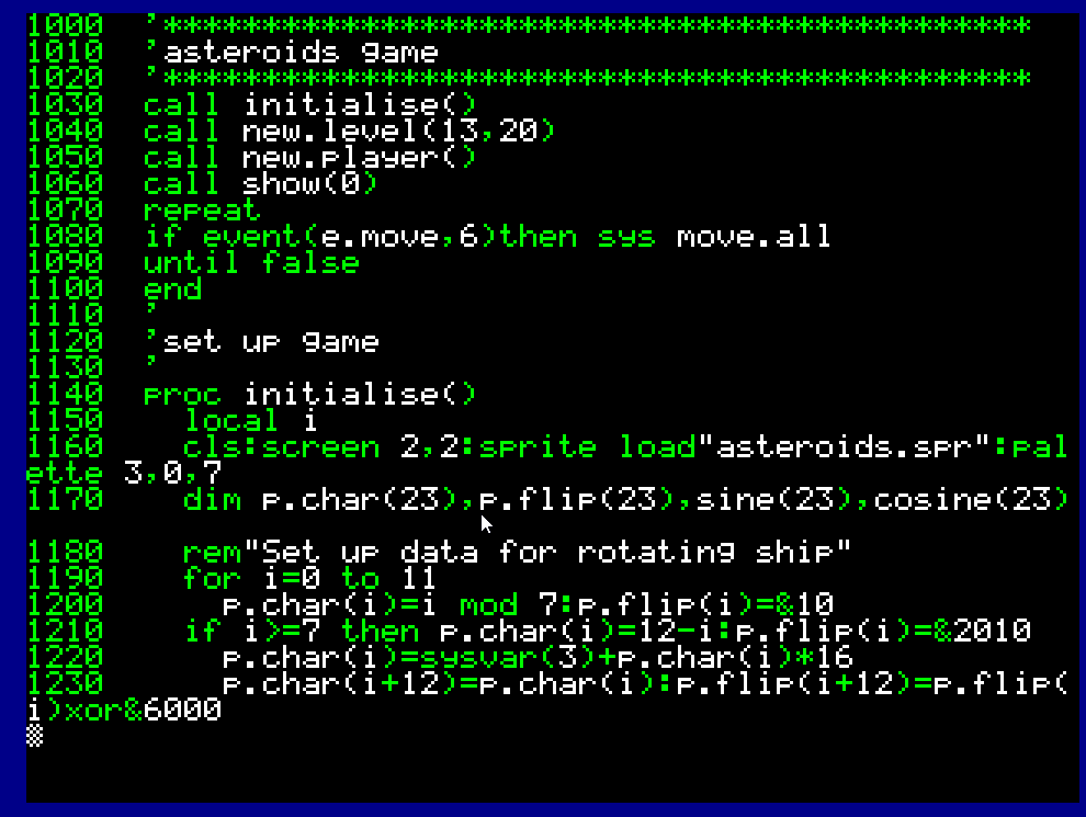 Eris Retrocomputer Project Blog: Game # 9: Asteroids