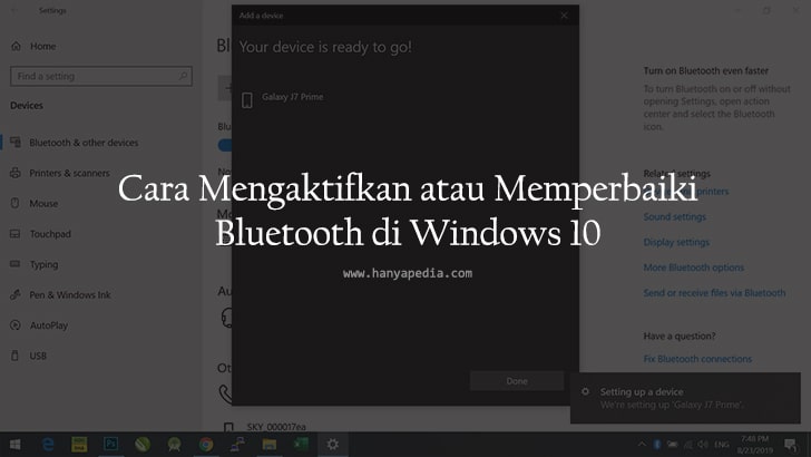  Cara Mengaktifkan atau Memperbaiki Bluetooth di Windows 10 