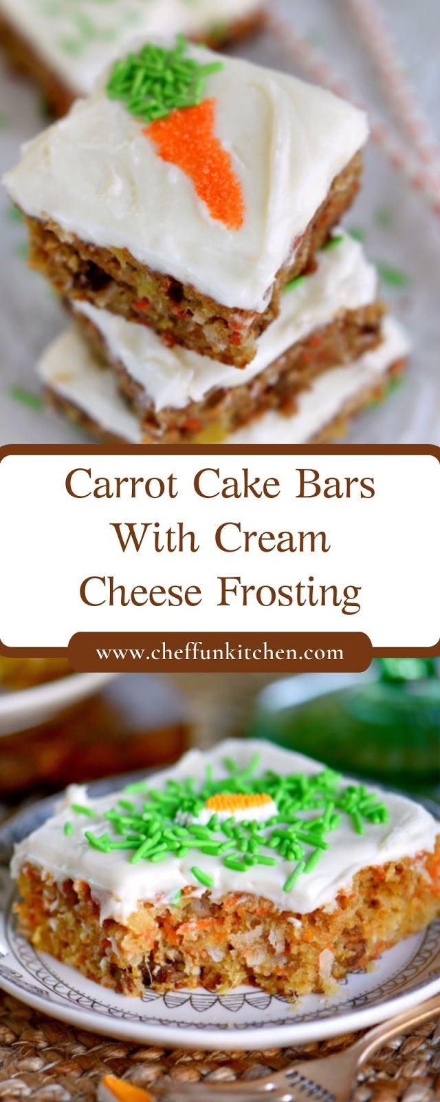 Carrot Cake Bars With Cream Cheese Frosting