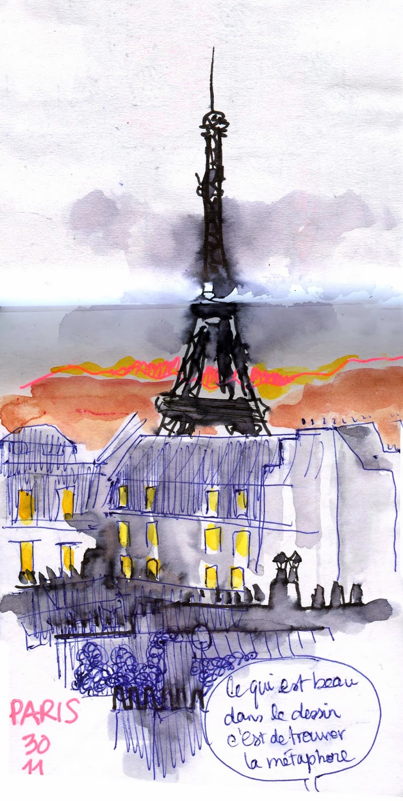 J'ai Envie De Toi Theatre De La Tour Eiffel URBAN SKETCHERS FRANCE: Paris dans les nuages