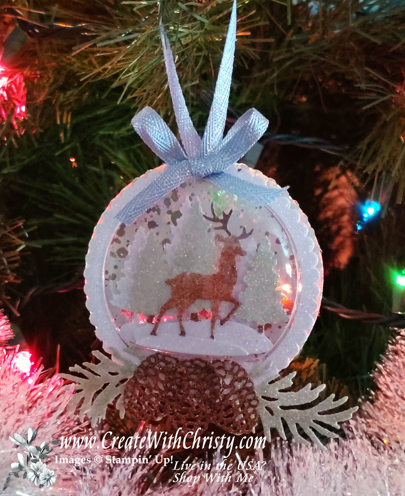 Snow Globe Christmas Ornament [Create With Christy]