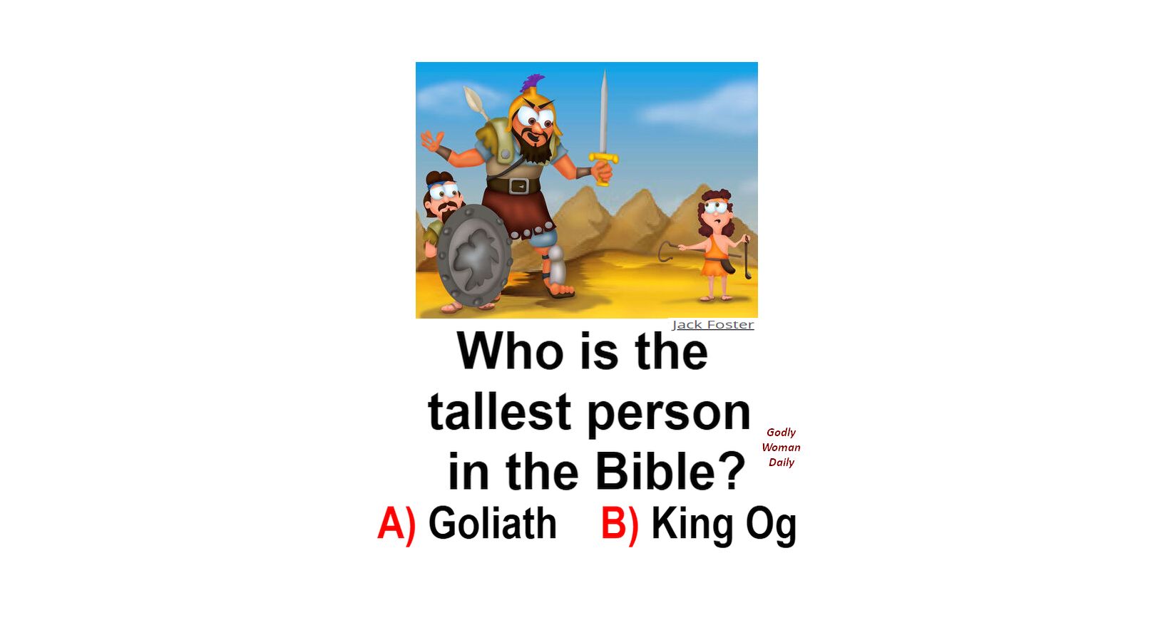 Who is the tallest person in the Bible? - BIBLE QUIZ