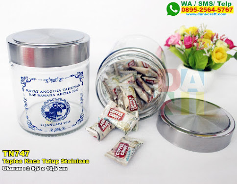 Toples Kaca Tutup Stainless