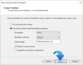 New simple volume wizard format partition New simple volume wizard format partition