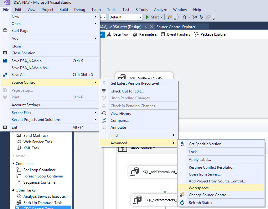 It's all about Data How to create new workspace in TFS?