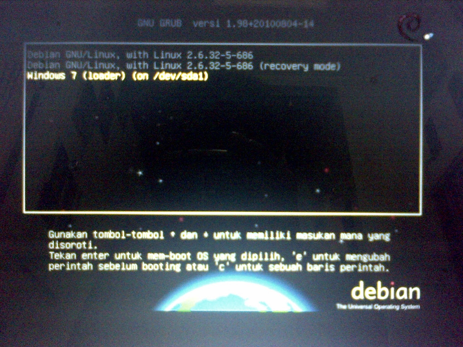 Cara Menampilkan Boot Loader Grub Linux Debian & Windows 7