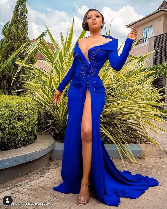 Stella Dimoko Korkus.com: Reality Star Mercy Eke Rocks Royal Blue Dress....