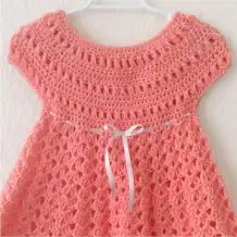 Vestido Rosa a Crochet