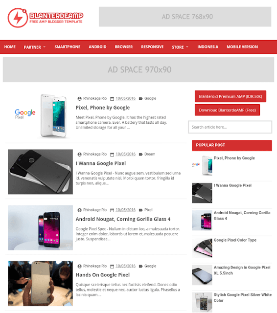 Blanterde AMP Template For Blogger Blanterde AMP Template For Blogger