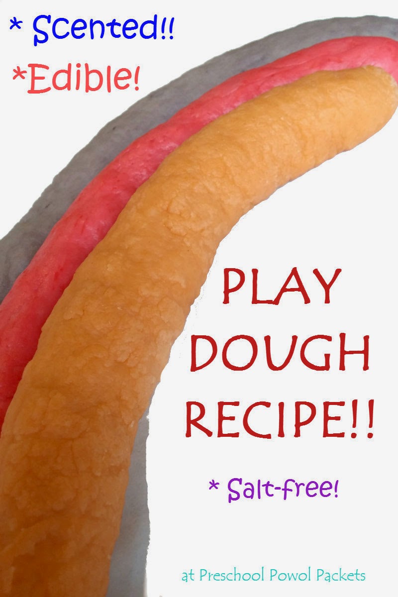 Edible Scented Saltfree Rainbow Play Dough! Preschool Powol Packets